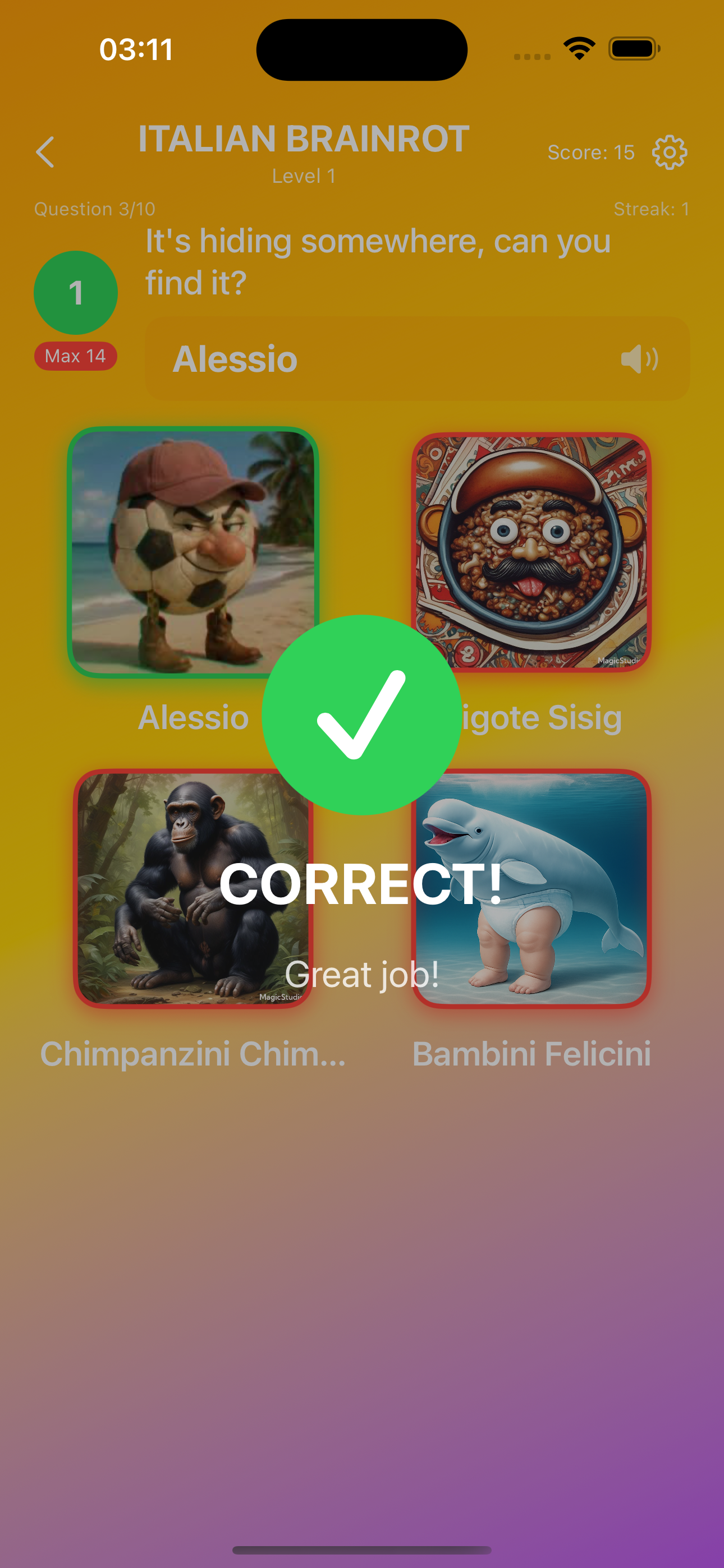Italian Brainrot screenshot 3 - Italian Brainrot app screenshot showing interface feature 3 Italian Brainrot app screenshot showing interface feature 3